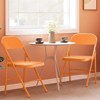 Folding Chairs Set, 350 lb Capacity, Metal Portable Seating for Dining Room, Office, Events, 6 pack/8 pack - 3 of 4