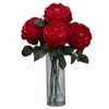 Nearly Natural Fancy Rose with Cylinder Vase Silk Flower Arrangement, Pink - 3 of 4