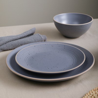 Light Gray Ceramic 32-Piece Dinnerware Set, Service for 8