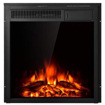Tangkula Freestanding & Recessed Electric Fireplace Heater with Remote Control