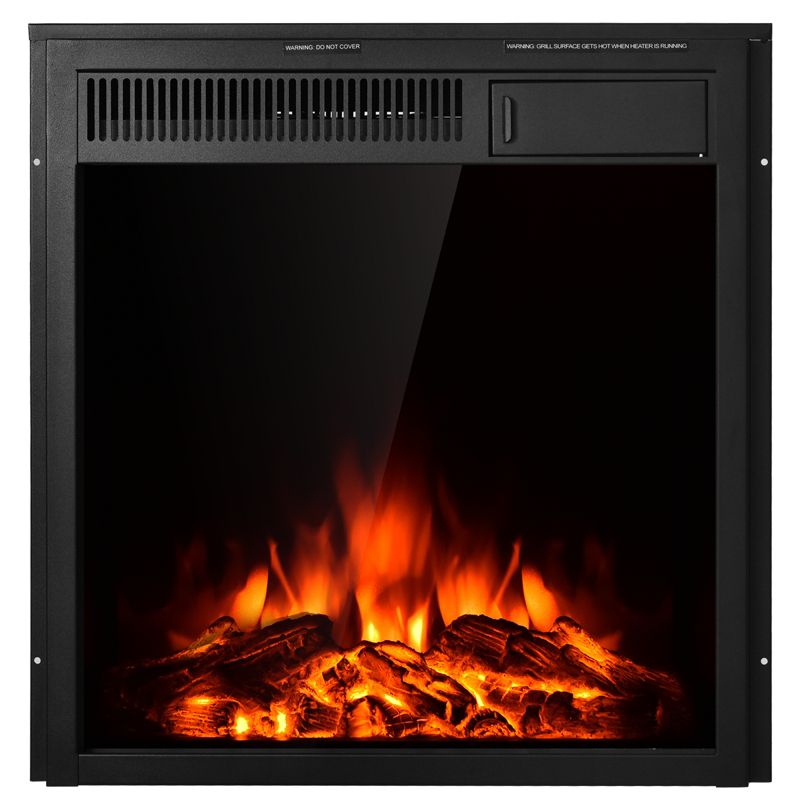 Tangkula Freestanding & Recessed Electric Fireplace Heater with Remote Control, 1 of 6