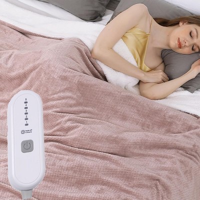 Electric Heated Blanket , Heating Throw with 4 Fast Heating Levels & 4 Hours Auto Off, Machine Washable, ETL Certification, Home Office Use
