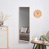 ONWITH Upgrade includes a light oak solid wood frame full length mirror - 3 of 4