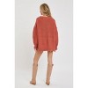 Slickblue Women's Marsala V-Neck Oversized Sweater, Chunky Knit Pullover with Dropped Shoulder, Size S/M-M/L - 4 of 4