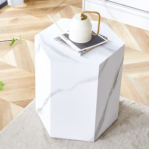 NicBex Modern Hexagonal Textured-Pattern Coffee Table,Minimalist Center Table for Living Room,Living Room Furniture - 1 of 4