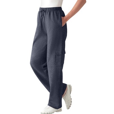 Woman Within Women's Plus Size Petite Better Fleece Cargo Sweatpant