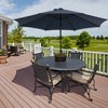HYLEORY 120" Lighted Market Umbrella/ Size: 94.5" H x 120" W x 120" D - 2 of 4