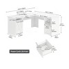 60 Inch L Shaped Desk Corner Computer Desk With File Drawer And Storage Cabinet For Home Office, Study Room - 2 of 4
