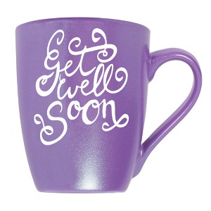 Elanze Designs Get Well Soon Passion Purple 10 ounce New Bone China Coffee Cup Mug - 1 of 4