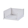 VECELO 4-Tier Plastic Closet Shelf Organizer, Stackable Sweater Storage Closet Drawers, Foldable Wardrobe Organizer, Gray - 4 of 4