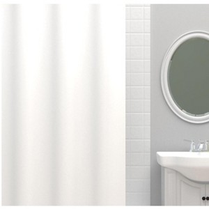 Zenna Home PE71129W Heavy Duty Shower Curtain Liner, White - 1 of 1