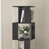PAGED Floor Rack Simple Bookcase Stylish Rotating Bookshelf with Acrylic Plate for Living Room - 2 of 4