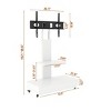 TV Stand For TVs UpTo75" With Adjustable Glass Shelf And Drawer,TV Stand Corner,Mobile TV Stand Modern -The Pop Home - 4 of 4