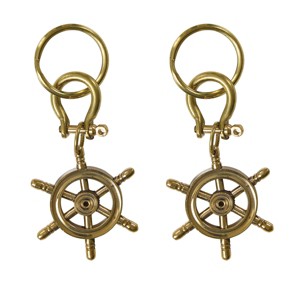 Split P Ship's Wheel Key Fob Set of 2 - 1 of 4