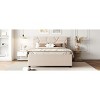 KTMBDW Full/Queen Size Upholstered Platform Bed with Brick Pattern Headboard and Twin Size Trundle, Linen Fabric - 4 of 4