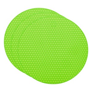Unique Bargains Non-Slip Silicone Round Multipurpose Jar Opener Pads 3 Pcs - 1 of 3