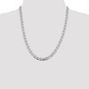 Black Bow Jewelry Mens 7mm Sterling Silver Hollow Flat Anchor Chain Necklace - 3 of 4