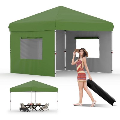 Pop Up Canopy Tent, Heavy Duty Outdoor Canopy W/ Removable Sidewall, Portable Tent Gazebo, Instant Tent Shelter for Parties, Events, & Vendors