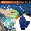Unique Bargains Car Wash Towel Coral Fleece for Car Cleaning Wiping 9.84"x7.87"x0.39" Sapphire Blue 1 Pc - 2 of 4
