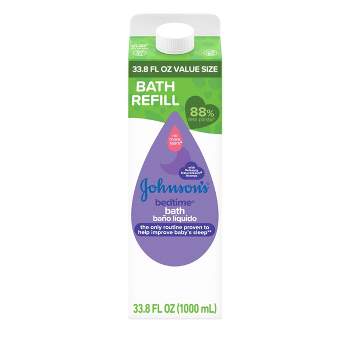 Johnson's Bedtime Baby Bath Wash with Soothing Natural Calm Aromas, Hypoallergenic - Refill Carton - 33.8 fl oz