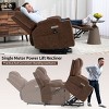 Chenille Power Lift Recliner Chair with Massage & Heat, USB Ports and Cup Holders, Heavy Duty Electric Armchair for Elderly-Cuddlewood - 2 of 4