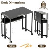 Space-Saving Folding Desk with Wheels and Storage Shelf – 7.8" Ultra-Thin Collapsible Mobile Computer Table, Rolling Workstation for Home Office - 2 of 4