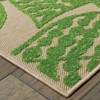 Captiv8e Designs Costa Mixed Pile Tropical Leaf Sand/Green Indoor/Outdoor Area Rug - 3 of 4