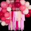 PartyWoo Crepe Paper Streamers Pink Hot Red 4 Rolls 328 ft 1.8 Inch x 82 Ft Roll - 2 of 4