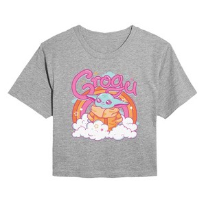 Women's - The Mandalorian - Grogu Kawaii Cropped Graphic T-Shirt - 1 of 4