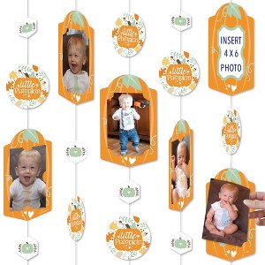 Big Dot of Happiness Little Pumpkin - Fall Birthday Party or Baby Shower Vertical Photo Garland 35 Pieces - 1 of 4