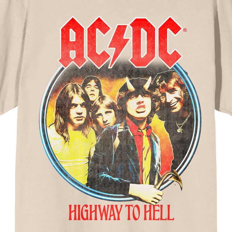 ACDC Highway To Hell Crew Neck Short Sleeve Tofu Women's T-shirt, 2 of 3