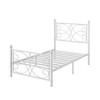 VECELO Twin/Full/Queen Size Bed Frame Metal Platform Bed with Headboard & Footboard, Heavy Duty Mattress Foundation, Black/White - 2 of 4