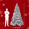 Artificial Christmas Tree with Incandescent Warm White Lights & Foldable Stand, Snow Flocked Full Prelighted Xmas Tree Festive Ornamentation - 4 of 4
