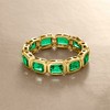 Pure Collection by Ross-Simons 1.70 ct. t.w. Lab-Grown Emerald Eternity Band in 18kt Gold Vermeil - 4 of 4