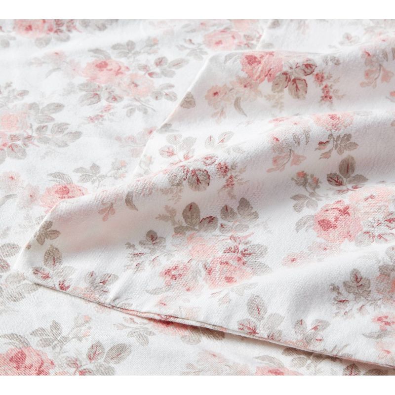 Printed Pattern Flannel Sheet Set - Laura Ashley, 4 of 13