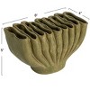 Storied Home Decorative Sculptural Vase with 9 Sections, Green - 2 of 4
