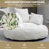Chic Crate-High Back Bean Bag Lounger – Durable Gaming Sofa with 3 Pillows for Adults & Kids, All-Weather Indoor/Outdoor, Beige Chenille - 3 of 4