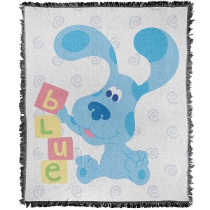 Blues Clues Blue's Clues Blocks Blanket 50"x60" Woven Tapestry - 1 of 4