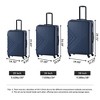 YONWAY Hardside Luggage Sets, 3 pcs Spinner Suitcase, ABS Lightweight Suitcase with Two Hooks, Spinner Wheels, with TSA Lock Lightweight - 3 of 4
