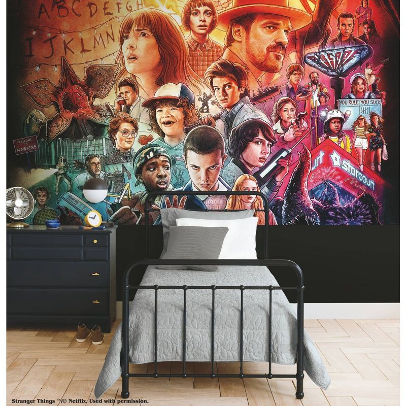 Netflix Stranger Things Kids&#39; Mural - RoomMates, 4 of 7