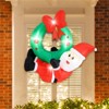 SEVOBAL Inflatable Holiday Decorations 4ft Inflatable Santa Wreath Christmas Decor Outdoor Christmas Inflatables, Red, 48"*18"*48" - 2 of 4