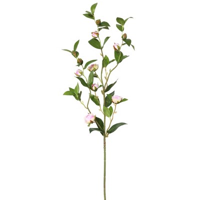 Artificial Tea Rose Spray (34'') Pink  - Vickerman