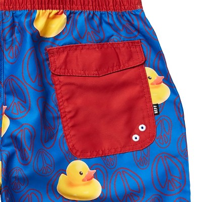 Мужские шорты Neff Blue Ducky Peace Sign Daily Hot Tub Board Shorts for Swimming (4X) — фото 4