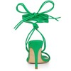 Allegra K Women's Strappy Lace Up Slingback Open Toe Stiletto Heel Sandals - 3 of 4