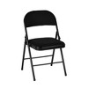 Homy Casa Metal Folding Dining Chairs with Cushioned Seat & Backrest, Set of 4, Black - 4 of 4