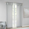 TopComfy Curtain Panels Twisted Tab Voile Sheer Curtain Pair Filtering Semi Transparent Drapes Anti Glare Breathable for Home, Gray, 3.15"*9.8"*4.8" - 4 of 4