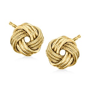 Ross-Simons 14kt Yellow Gold Love Knot Earrings - 1 of 4