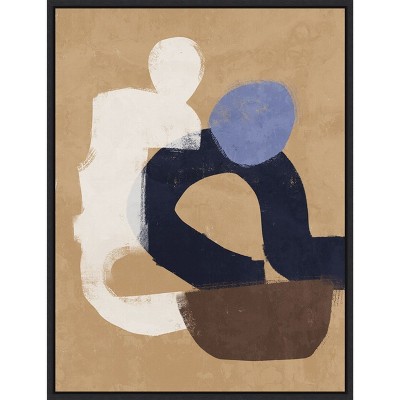 Amanti Art At Ease Blue by Urban Road Canvas Wall Art Print Framed 18 x 24-in.