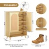 Halitaa Shoe Storage Cabinet with Adjustable Plates Natural doors - 3 of 4