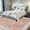 Washable Area Rug, Green Oriental Vintage Faux Wool Carpet, Non-Slip Stain-Resistant Soft Accent Rug for Living Room Bedroom Dining Room - 3 of 4